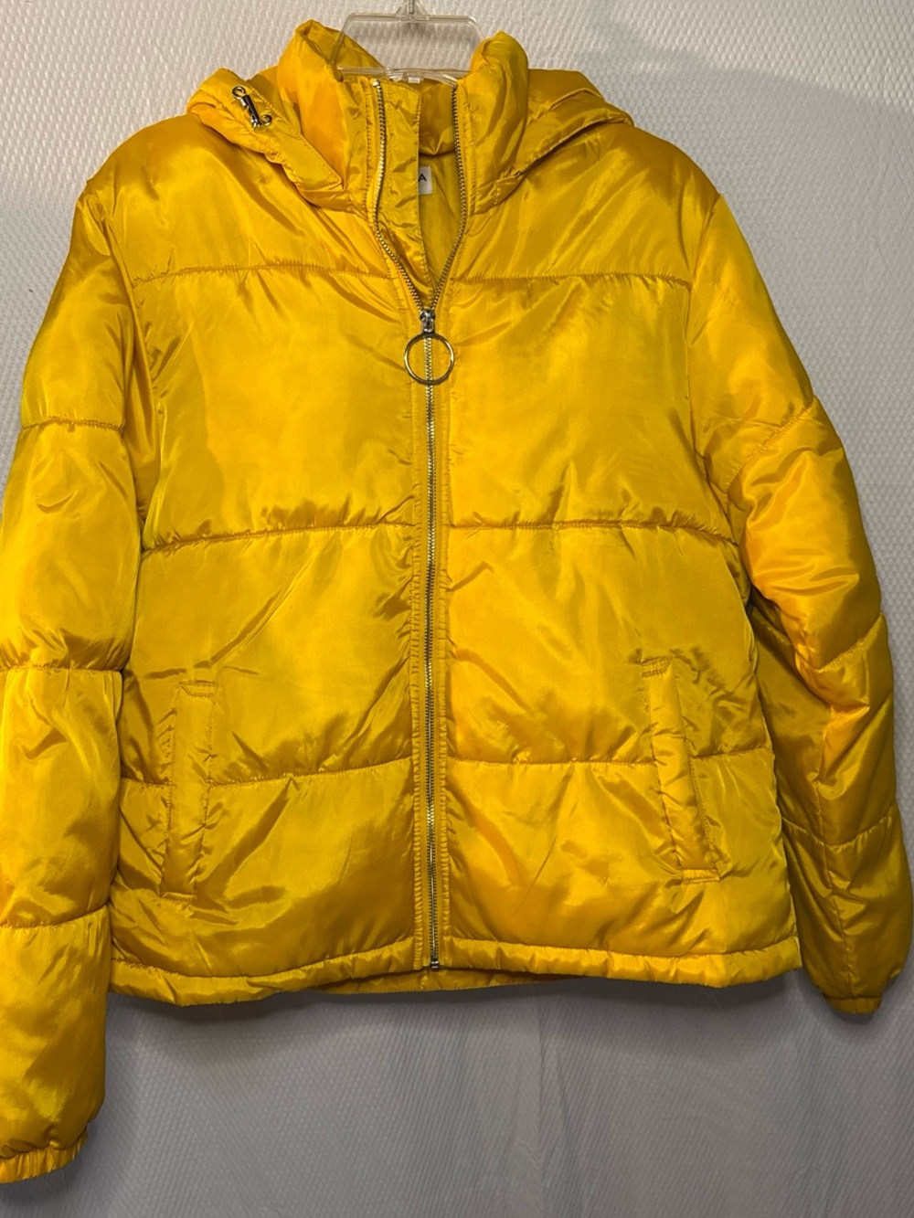 Kids' Bright Yellow Puffer Jacket with Hood